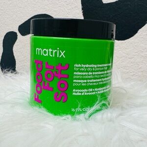 Matrix Food For Soft Hydrating Treatment Mask - Bright Green & Pink